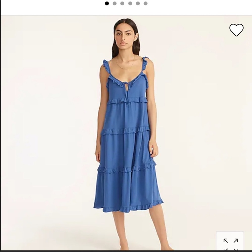 J. Crew midi cotton keyhole Dress